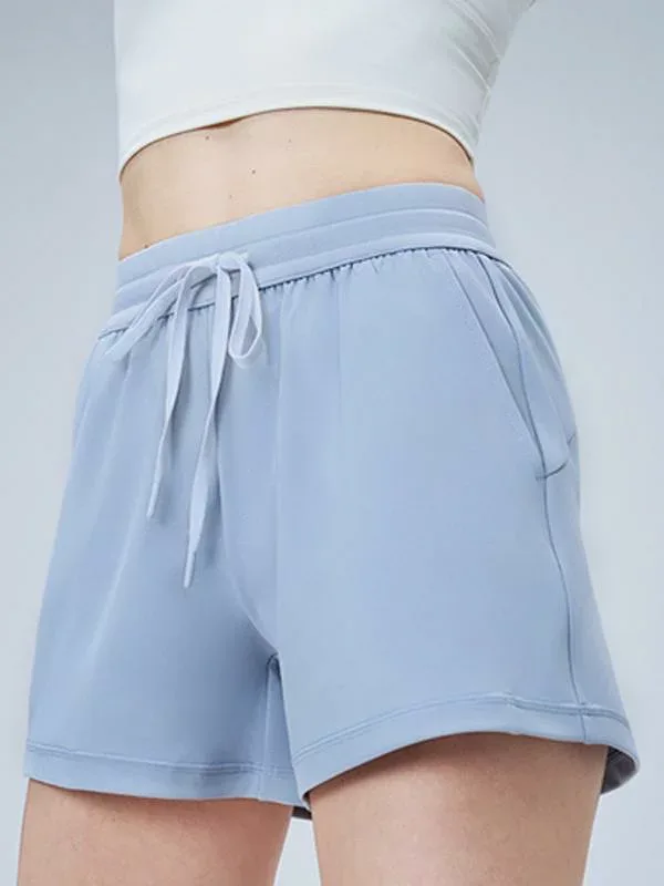 ヨガパンツ レディース スポーツショートパンツ 高機能 短パン 伸縮性 ポリエステル 吸湿速乾 調整可能 アウトドア ジム フィットネス 浅ブルー 浅ピンク ホワイト ブラック