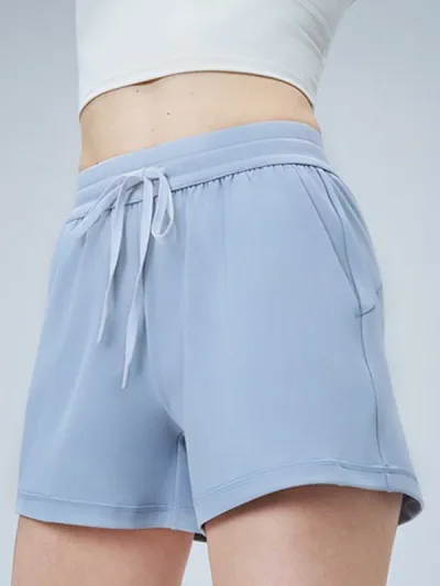 ヨガパンツ レディース スポーツショートパンツ 高機能 短パン 伸縮性 ポリエステル 吸湿速乾 調整可能 アウトドア ジム フィットネス 浅ブルー 浅ピンク ホワイト ブラック