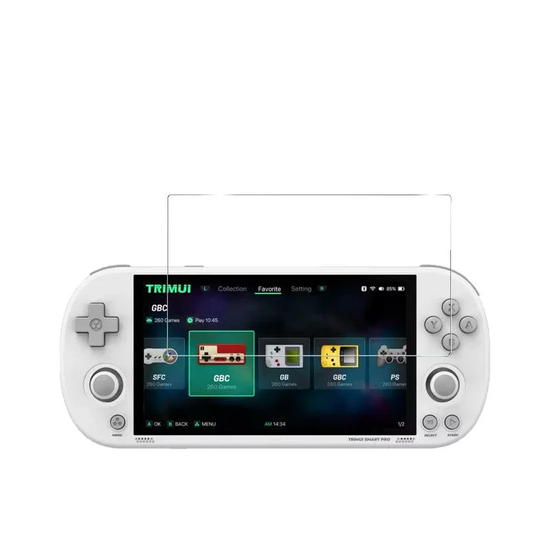 【1枚セット】For TRIMUI Smart Pro フィルム4.96インチ ガラスフィルム【vaele】強化ガラス 硬度9H 耐衝撃 保護9H硬度 指紋防止 さらさら 高感度タッチ キズ防止 貼り付け簡単TRIMUI Smart Pro フィルム