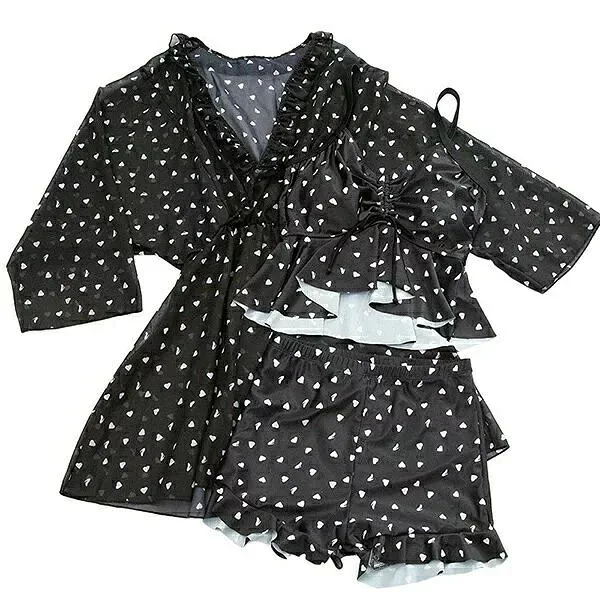 ぽっちゃり 30代 40代 50代 60代 オトナ女子 可愛い お洒落 黒 ブラック 長袖 水玉 3XL 4XL 5XL ビックサイズ 着?せ