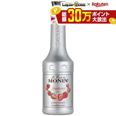 【送料無料】MONIN モナン ストロベリー フルーツミックス ペット 1000ml 1L 1本【ご注文は8本まで同梱可能】ノンアルコール シロップ
