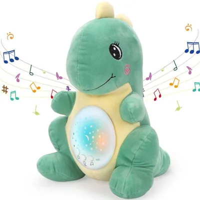 Qizebaby 赤ちゃん おもちゃ寝かしつけおもちゃ オルゴール 赤ちゃん睡眠誘導 寝かしつけ 音楽 投影 恐竜ぬいぐるみ 0歳 1歳 新生児 おもちゃ ベビーベッドおもちゃ 幼児用寝具 出産祝い 男の子 女の子 贈り物