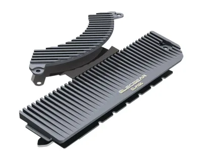 ElecGear PS5 ProとSlim SSD ヒートシンクUltra、EL-P5SP ヒートパイプ + 2x アルミニウム クーラー + ヒートブリッジ、内部 PCIe M.2 NVMe Gen4 メモリ用、SSD 固定キット