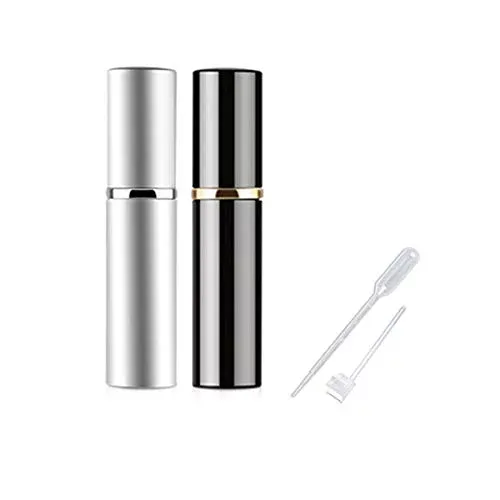 YINKE アトマイザ ー 詰め替え ポータブル クイック 香水噴霧器 携帯用 詰め替え容器 香水用 メンズ 女性用 5ml 2色セット スポイト付き/詰め替えノズル付き 小分けボトル 香水ボトル 化粧水用瓶