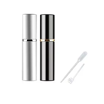 YINKE アトマイザ ー 詰め替え ポータブル クイック 香水噴霧器 携帯用 詰め替え容器 香水用 メンズ 女性用 5ml 2色セット スポイト付き/詰め替えノズル付き 小分けボトル 香水ボトル 化粧水用瓶