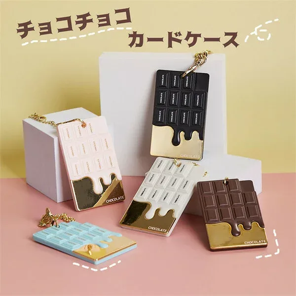 【100円オフ+最大P5】カードケース カード入れ 可愛い オシャレ バッグチャーム 定期入れ 盗難防止 icカード ケース かわいい ユニーク チョコレートデザイン シンプル おしゃれ スリム 薄型 薄い コンパクト 軽量 軽い メンズ レディース