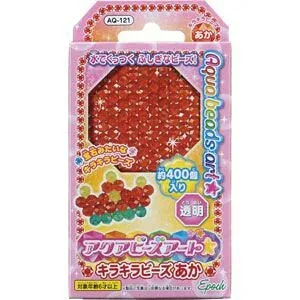 アクアビーズ キラキラビーズあか AQ-121 (約400個入り) 【エポック社】