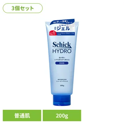 【3個セット】ハイドロ 普通肌 シェービングジェル 200g シック ハイドロ カミソリ ジェル シェービング ハイドロ