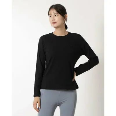 プーマ PUMA レディース 長袖Tシャツ ESS ELEVATED LS リブ Tシャツ_ 684198 (プーマ ブラック)
