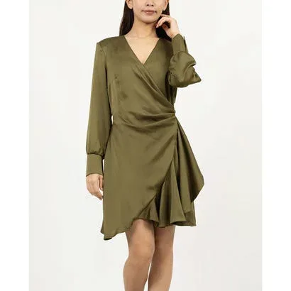 リナシメント RINASCIMENTO タックフリルラップワンピース (Militare Verde)