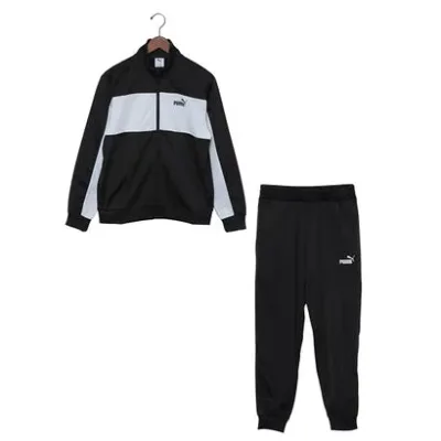 プーマ PUMA メンズ プーマ ポリ カラーブロック スーツ 上下セット ジャケット (プーマブラック)