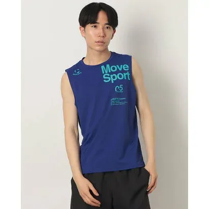 ムーブスポーツ MoveSport メンズ ノースリーブ機能シャツ クーリストノースリーブシャツ ST6SHT05M (ブルー)