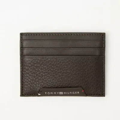 トミー ヒルフィガー TOMMY HILFIGER レザーカードホルダー (グレー)