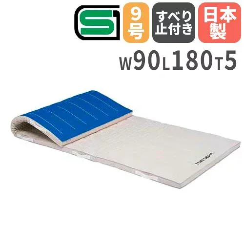 【P5倍10/10 13-15時&最大1万円クーポン10/10】 【法人限定】体操マット 抗菌 5cm厚 9号帆布 すべり止め付き 90×180×5cm 合成スポンジマット エバーマット トーエイライト SGマーク付き T2706 T-2706