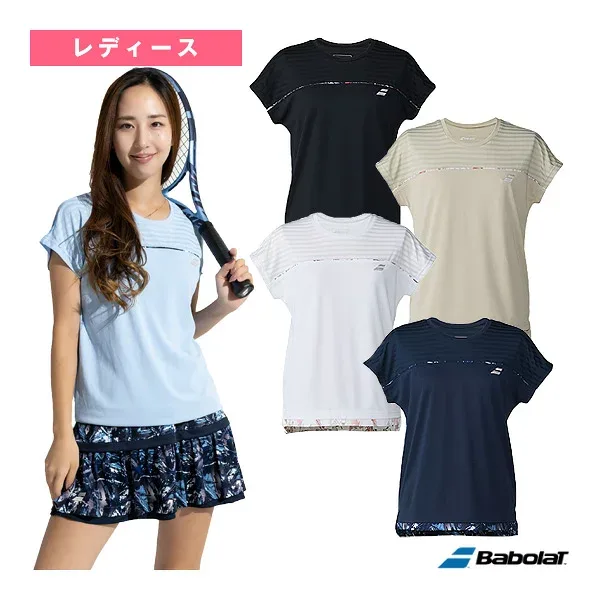 クラブレンジ 半袖シャツ ルーズフィット CLUB SHORT SLEEVE SHIRT LOOSE FIT レディース BWG6331C バボラ テニスウェア(レディース)