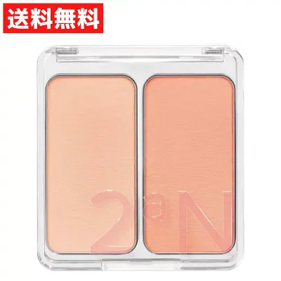 2aN チーク デュアルチーク 07 ピーチ フィズ PEACH FIZZ 韓国 コスメ 多幸感 オレンジ メイク イエベ 春 秋 さらさら パウダー ふんわり かわいい ツヤ 明るい 肌 春メイク