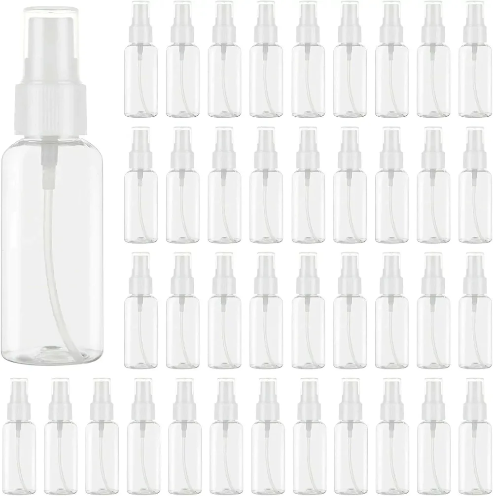 50個セット スプレーボトル 50ml スプレーボトル アルコール対応 化粧水 香水 極細ミスト スプレー容器 透明 霧吹き 漏れ防しデザイン
