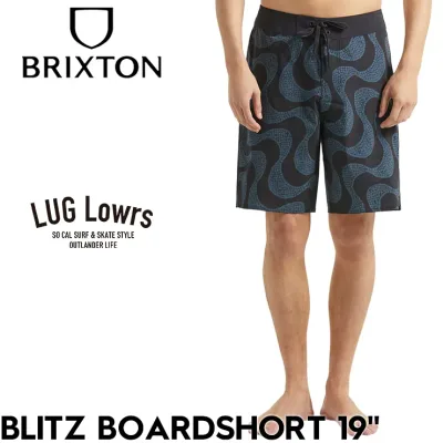 BRIXTON ブリクストン ボードショーツ メンズ サーフパンツ 水着 海パン ショートパンツ 19インチ ストレッチ 撥水 速乾 リラックスフィット BLITZ BOARDSHORT 19 30067 26SS BFGWT 日本代理店正規品