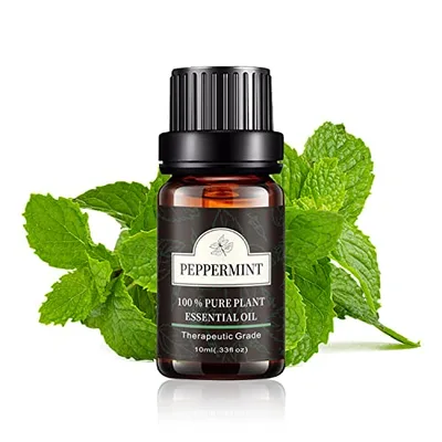 Poven ペパーミント エッセンシャルオイル 天然100% ペパーミント精油 ハッカ アロマオイル 10ml ハーブ系