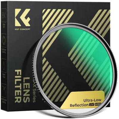 K&F CONCEPT 49mm UVフィルター 超低反射0.1% レンズ保護フィルター レンズ保護用 高透過率 両面28層コーティング 光学ガ