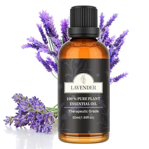 Poven ラベンダー 精油 50ml 天然100% ラベンダーエッセンシャルオイル ナチュラル アロマオイル アロマディフューザー/加湿器用