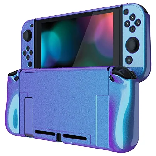 PlayVital Nintendo Switchに対応用アップグレードされたグロッシーケースグリップカバー、ドックに対応できて、Nintend