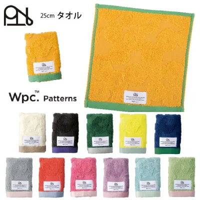 Wpc. 大きめ タオルハンカチ 25センチ サイズ プレゼント ギフト タオル 1000円以下 テキスタイル 可愛い シンプル