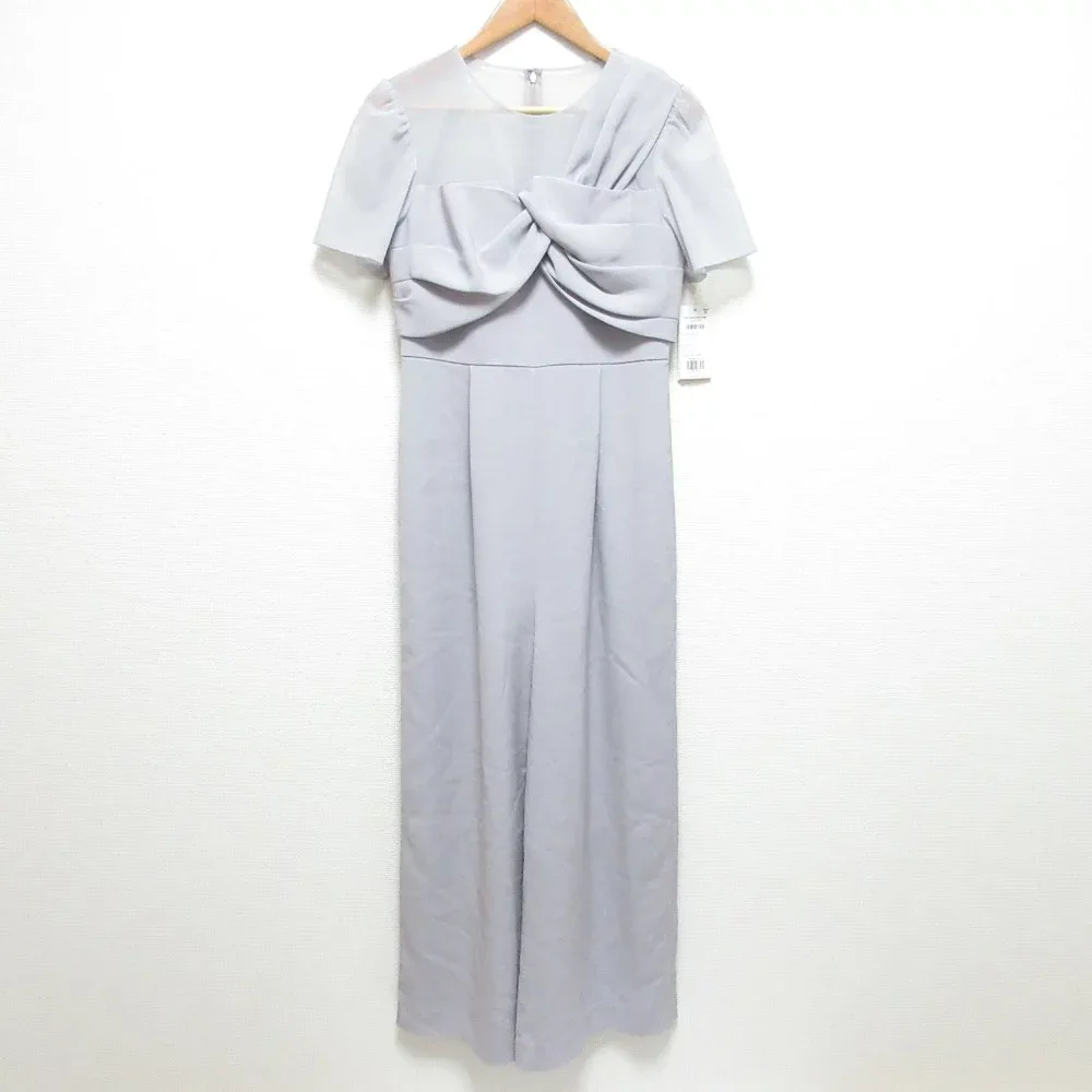 【中古】24AW GRACE CONTINENTAL グレースコンチネンタル ドレープリボンサロペット サイズ36 グレー レディース サロペット