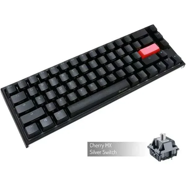 【中古】DUCKY ゲーミングキーボード One 2 SF RGB Cherry シルバー軸(英語配列) dk-one2-rgb-sf-silver [USB
