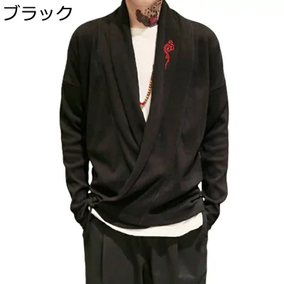 メンズ カーディガン 羽織 シャツ 漢服 和服 ロングスリーブ 薄手 和式パーカー 禅 和風 通気性 コート ノーアイロン おしゃれ カジュアル ゆったり 軽量 夏 お出掛け 普段着 通学 夏服 青年