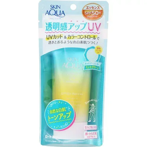 スキンアクアトーンアップUVエッセンスミントグリーン 80g 【肌のトーンアップ。顔・からだ用日やけ止め。すーっとのびて、みずみずしい使い心地。】