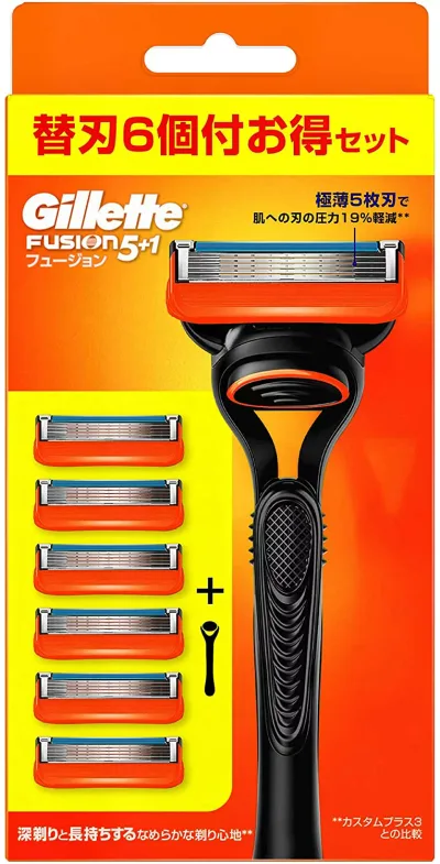P&Gジャパン ジレット フュージョン マニュアル 5Bホルダー付 替刃6個付