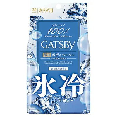 ギャツビー アイスデオドラントボディペーパー アイスシャボン 徳用タイプ 30枚