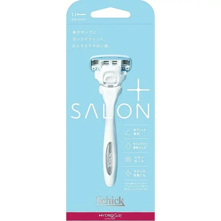 シック ハイドロシルク サロンプラス ホルダー 本体(刃付き)(1個) Schick 剃刀 カミソリ シェーバー 女性 T字 ホルダーモイスチャー美容ジェル スキンガード