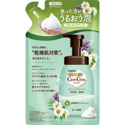 ケアセラ 泡の高保湿ボディウォッシュ ボタニカルフラワーの香り つめかえ用(385ml) ロート製薬 ボディソープ ボディウオッシュ スキンソープ