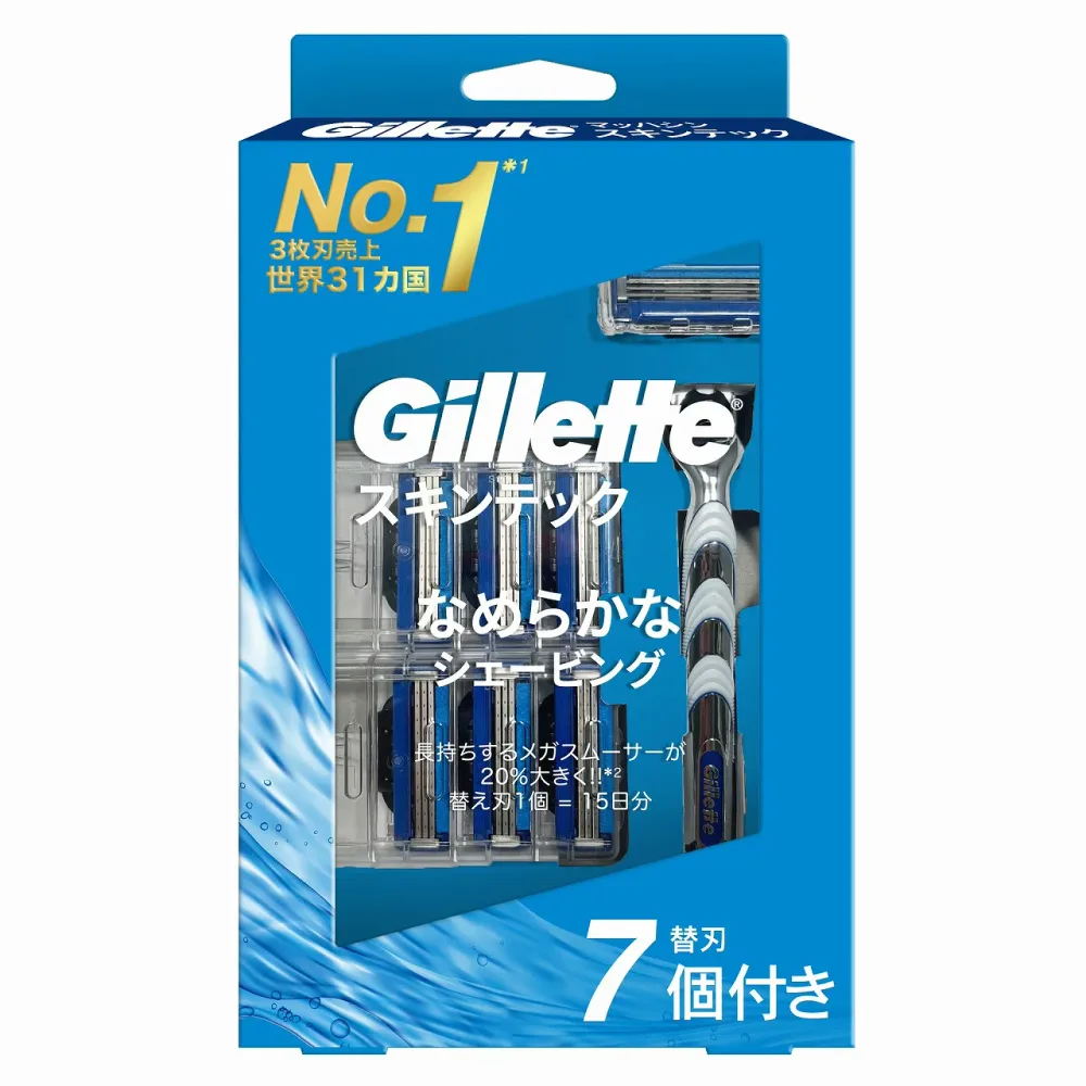 P&G ジレット マッハシンスキンテック6B ホルダー付 替刃7個 GRスキンテツク カミソリ メンズ シェービング 長持ち