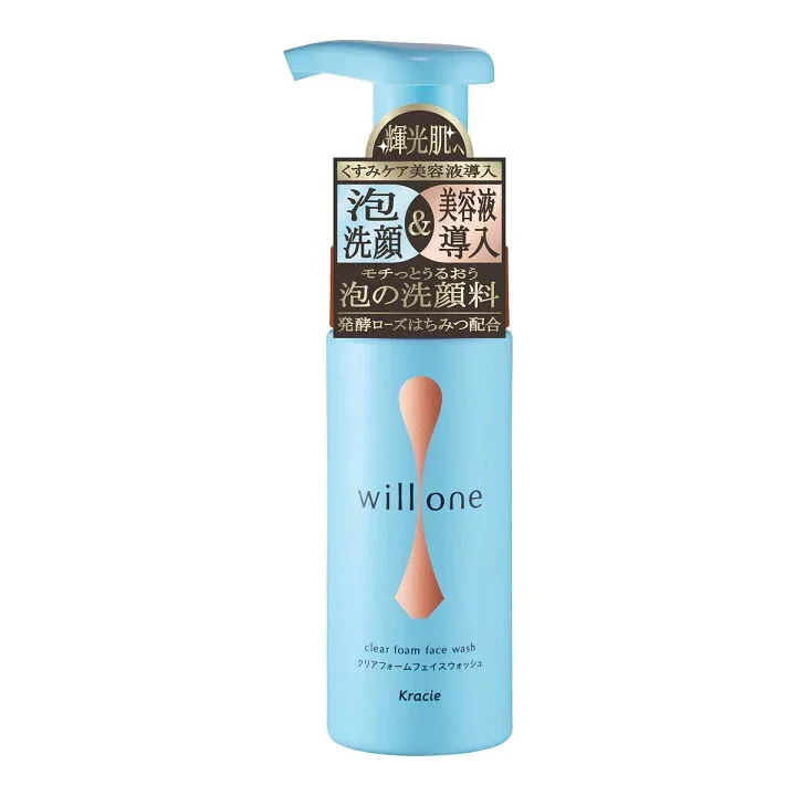 willone(ウィルワン) クリアフォームフェイスウォッシュ(150ml) スキンケア 洗顔料 日本製 発酵ローズ はちみつ