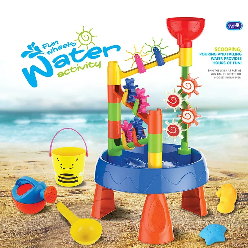 レインシャワー ウォーター テーブル 水遊び テーブル 水遊び ウォーターテーブル 幼児用サンド 砂遊び おもちゃ ビーチ 砂遊びセット 室内砂場 水遊び 子供 夏 おままごと おもちゃ 知育玩具 テーブル遊戯台 可愛い ビーチ玩具 プレゼント