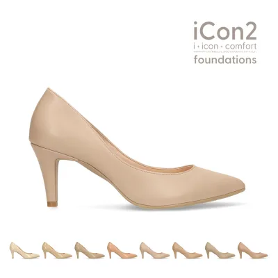 美脚パンプス 足が痛くない(なりにくい)7cmヒール レディース 日本製 通勤 オフィス 21.5cm〜25.0cm 【iCon2】ファンデーションズ(F7203)