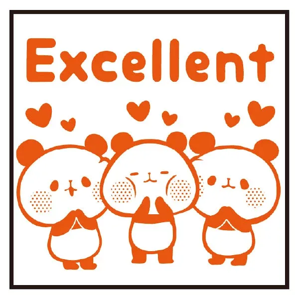 Mochi Mochi Panda Excellent Body: Pink Ink: Vermilion × Set of 10