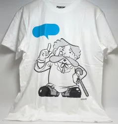 ノーツ GEEK LIFE Tシャツ ゲームズ博士 シルクプリント 白 Mサイズ※消しゴム無し