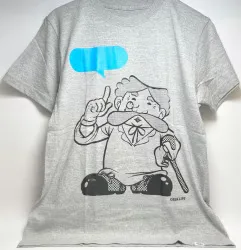 ノーツ GEEK LIFE Tシャツ ゲームズ博士 シルクプリント グレー Mサイズ※消しゴム無し
