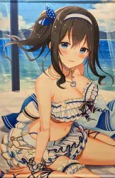 あづきらんど (阿月唯) C96 鷺沢文香水着アイドル衣装B2タペストリー *WEB ONLY