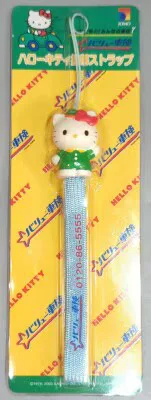 JOMO ハローキティ バリュー車検 携帯ストラップ 水色 2002年