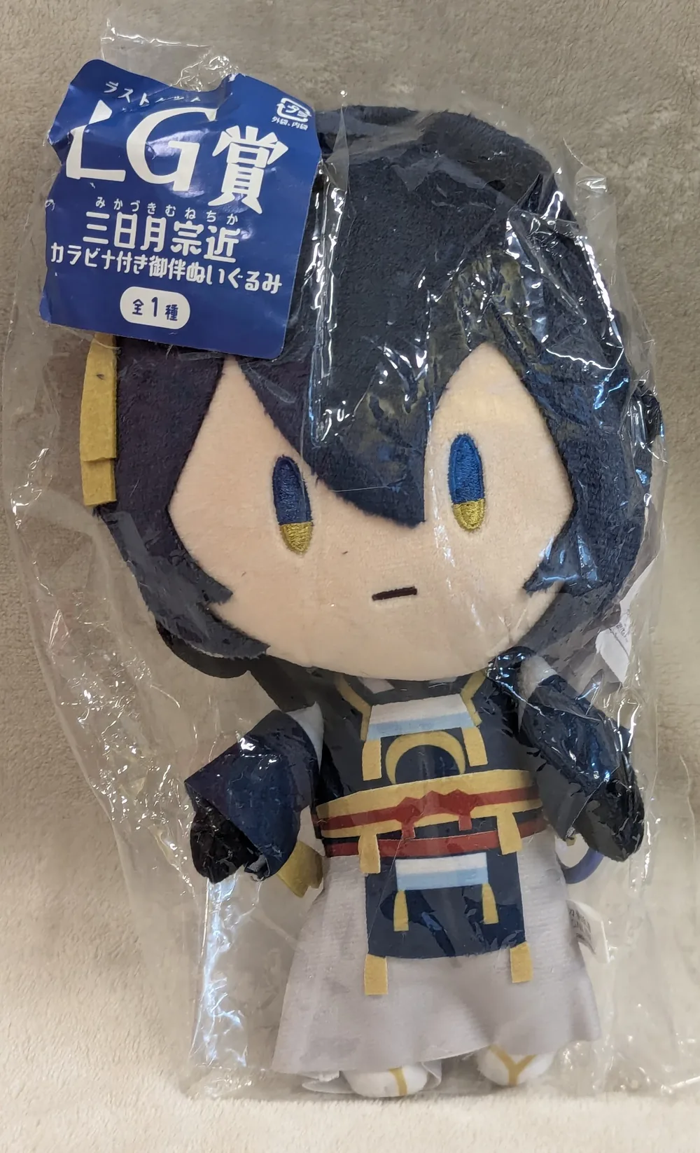 フリュー みんなのくじ 刀剣乱舞 ONLINE 御伴散歩 御伴くじその3 ラストゲット賞 三日月宗近 カラビナ付き御伴ぬいぐるみ