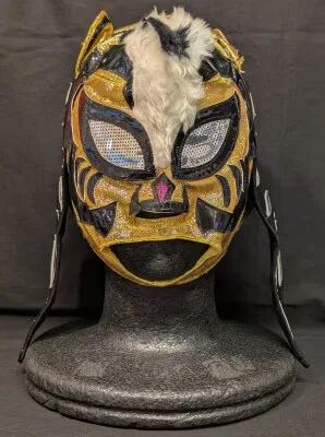 プロレスマスク【ティグレ・ティグリート(金ラメ・黒ラメ×黒・銀フチ)】タグなし