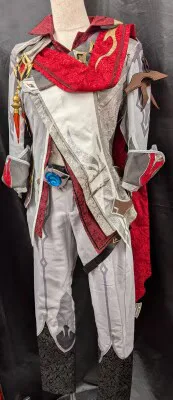 【猫屋小舗製・ウィッグ付き】 原神 タルタリヤ風 女性用Sサイズ コスプレ衣装