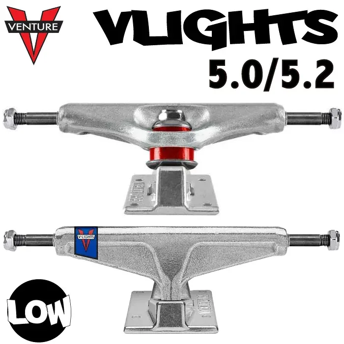 【日祝も発送】スケートボード スケボー トラック VENTURE TRUCK V-LIGHT ベンチャー ブイライト 前後セット 5.0 5.2 LOW 軽量