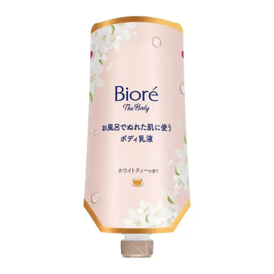 ビオレ ザ ボディ お風呂でぬれた肌に使うボディ乳液 肌しっとり ホワイトティーの香り つりさげパック 保湿 285ml