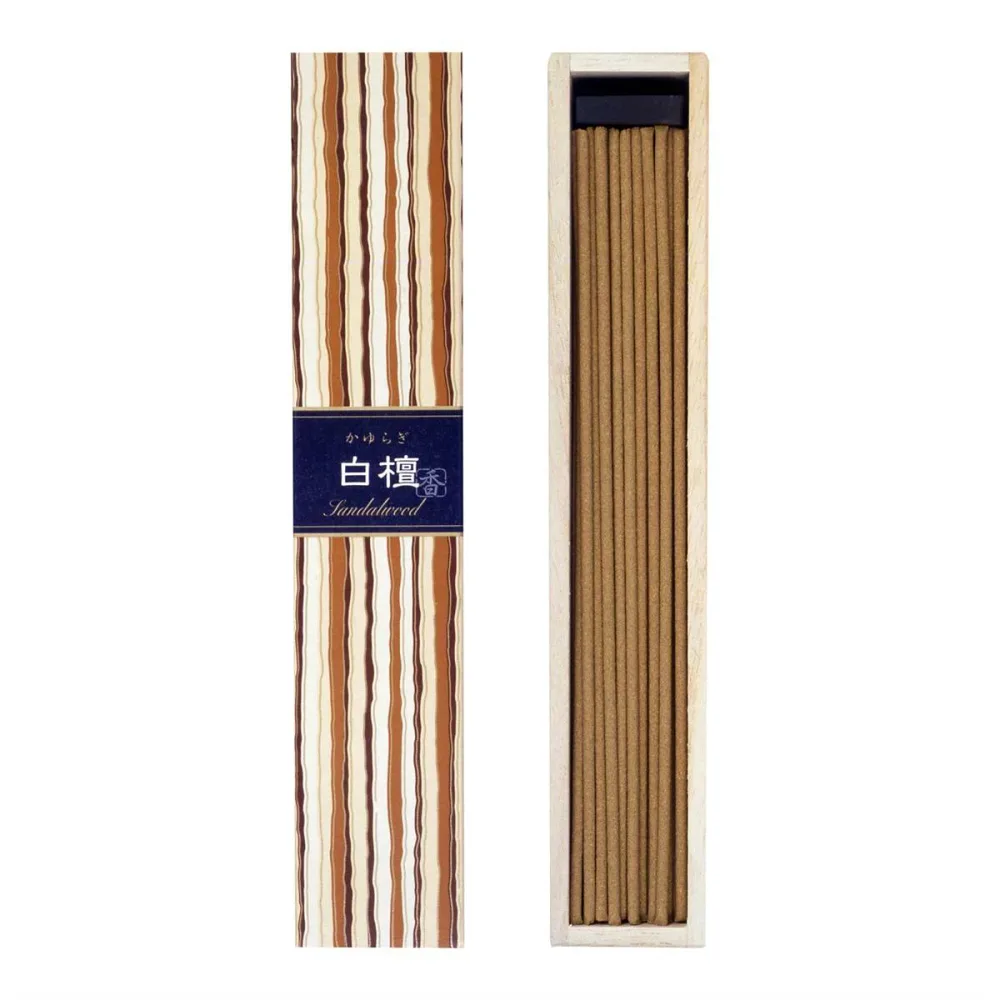 日本香堂(Nippon Kodo) かゆらぎ 白檀 香立付 ホワイト 単品 40個 (x 1)